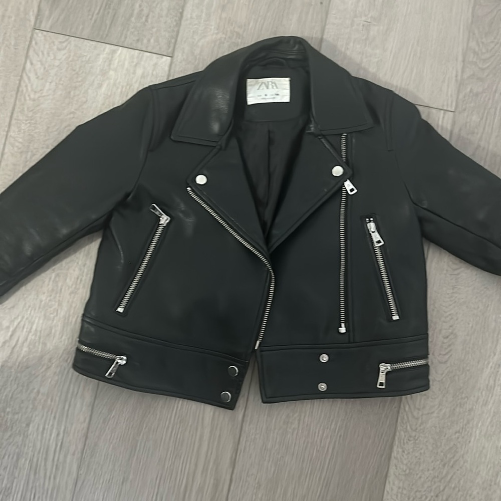 Kids girls leather jacket